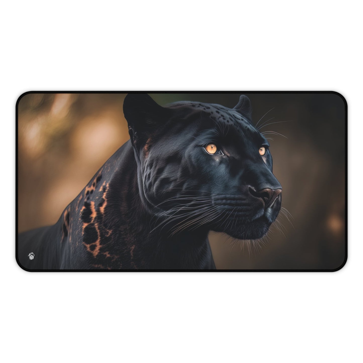 Majestic Black Panther Imagery xxl mouse pad of size 12 by 22 inches with a white background