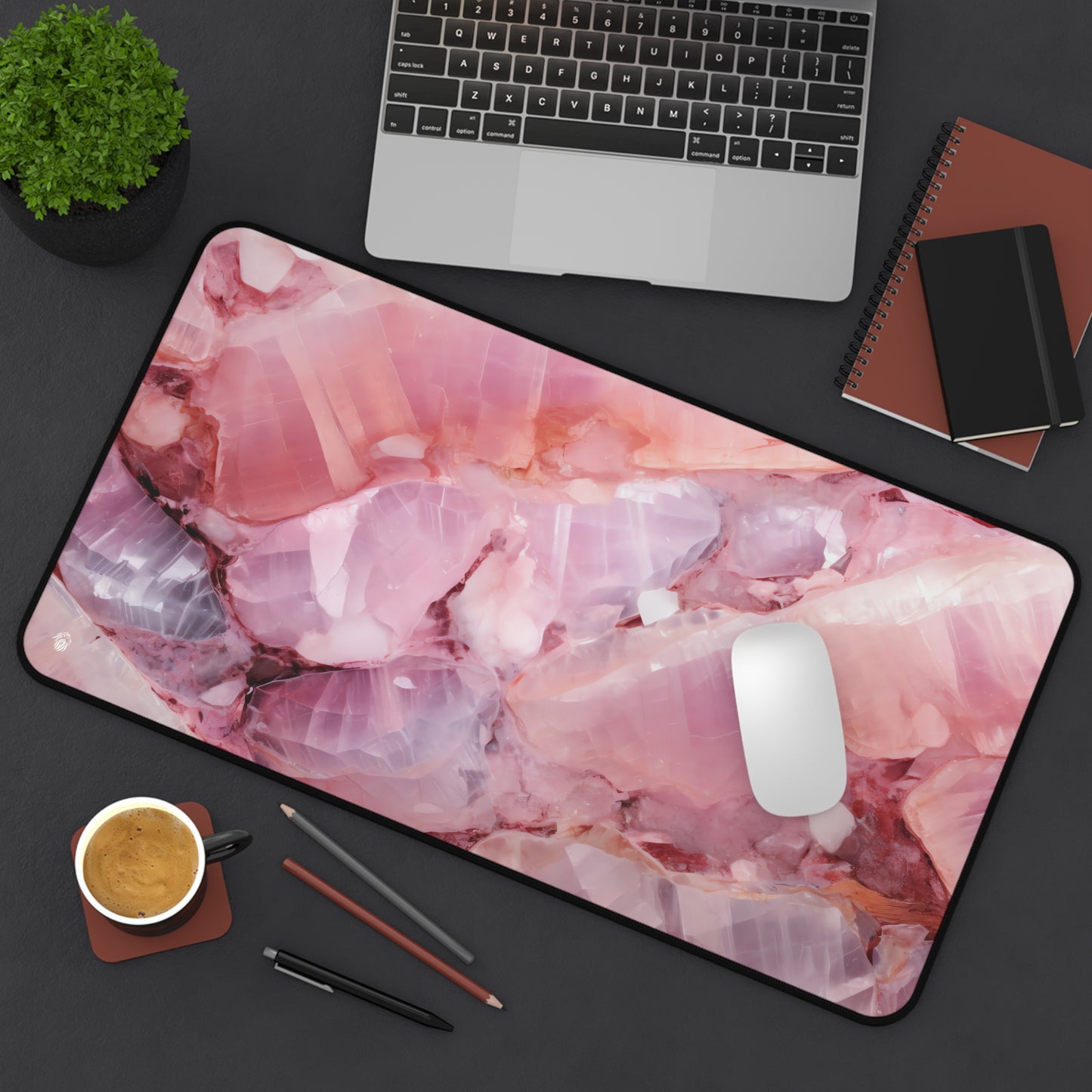 Morganite Slab Geode Pink XXL Mouse Pad