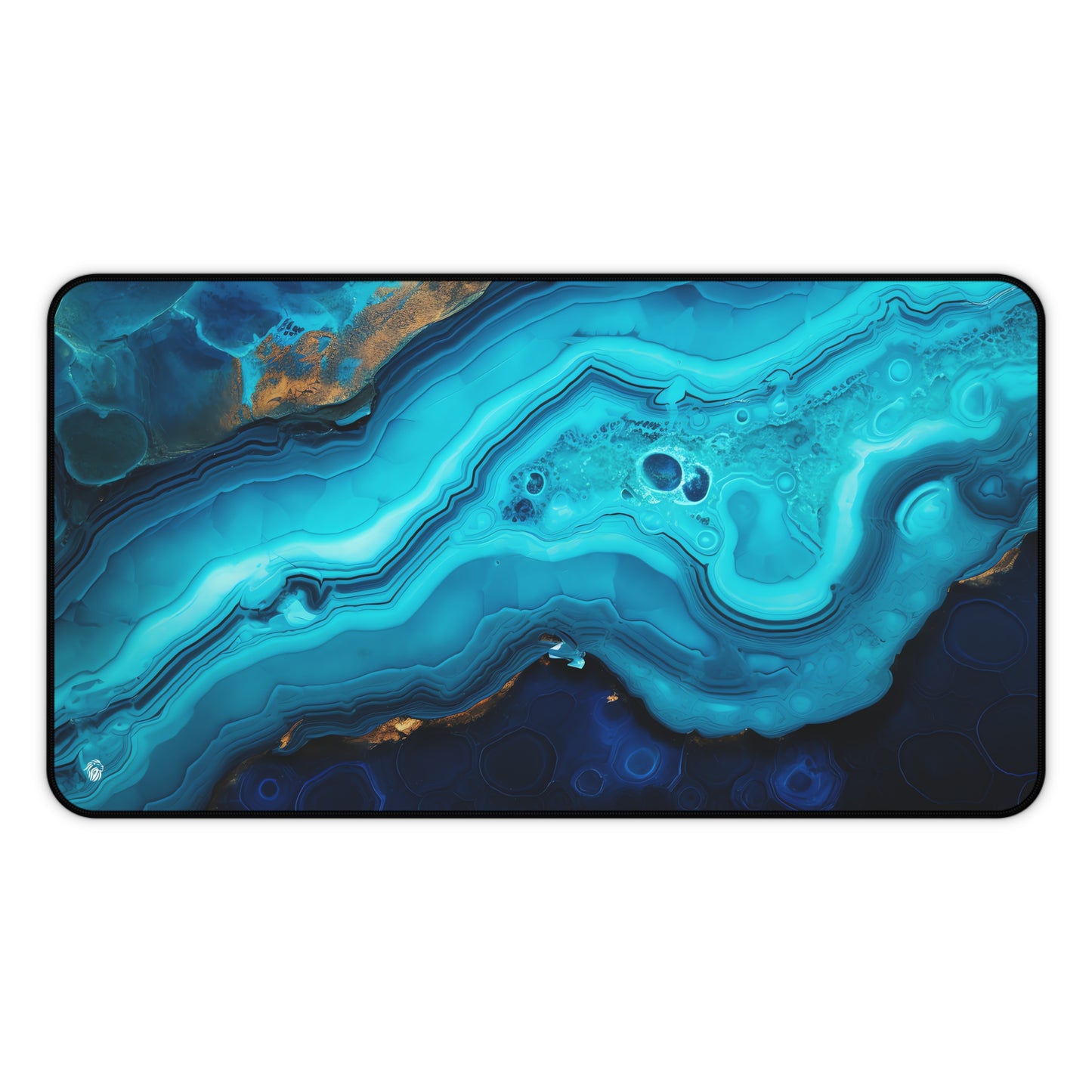 Turquoise Geode Blue XXL Mouse Pad