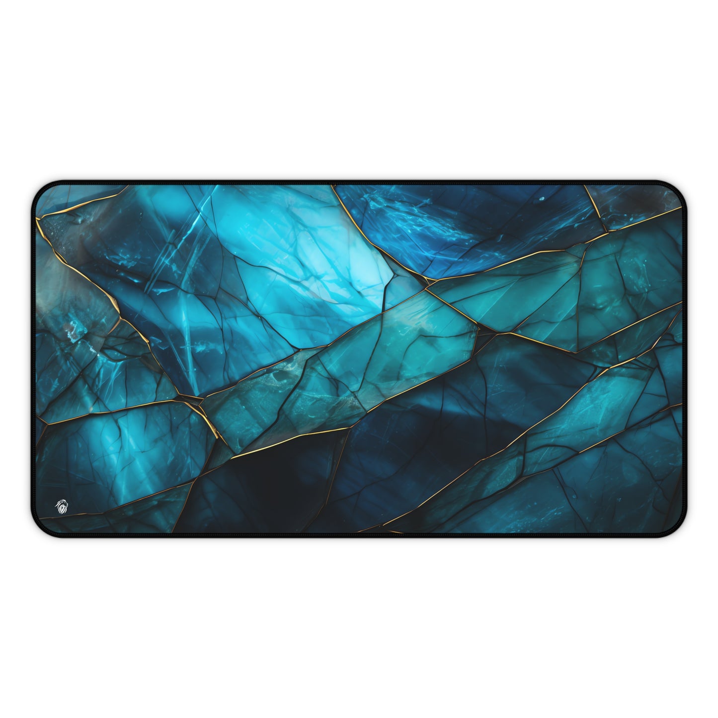 Turquoise Gemstone Geode Blue XXL Mouse Pad