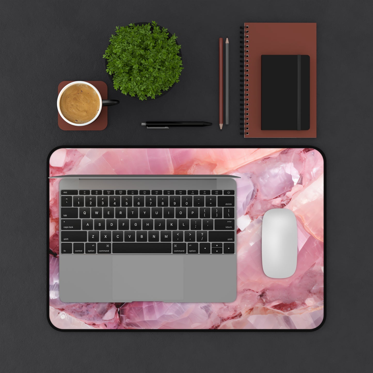 Morganite Slab Geode Pink XXL Mouse Pad