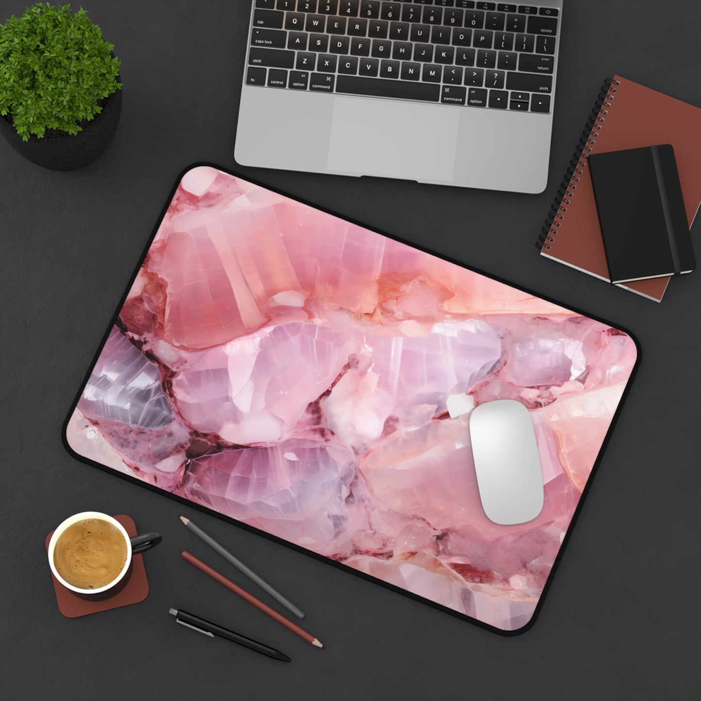 Morganite Slab Geode Pink XXL Mouse Pad