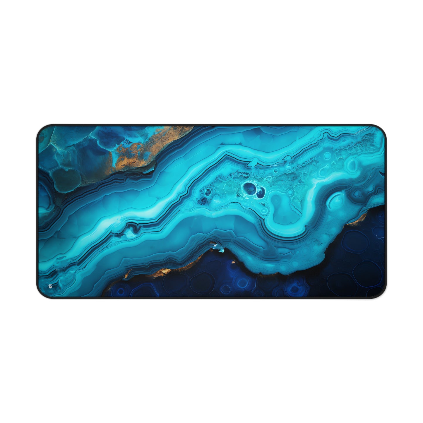 Turquoise Geode Blue XXL Mouse Pad