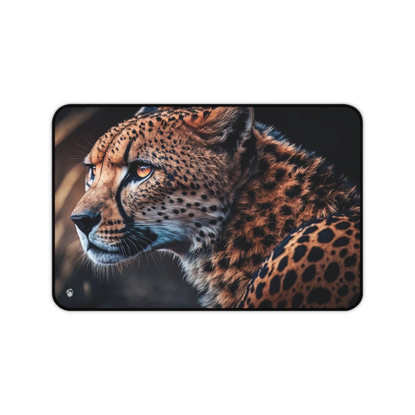 Exotic Cheetah Pattern xxl mouse pad of size 12 by 18 inches with a white background