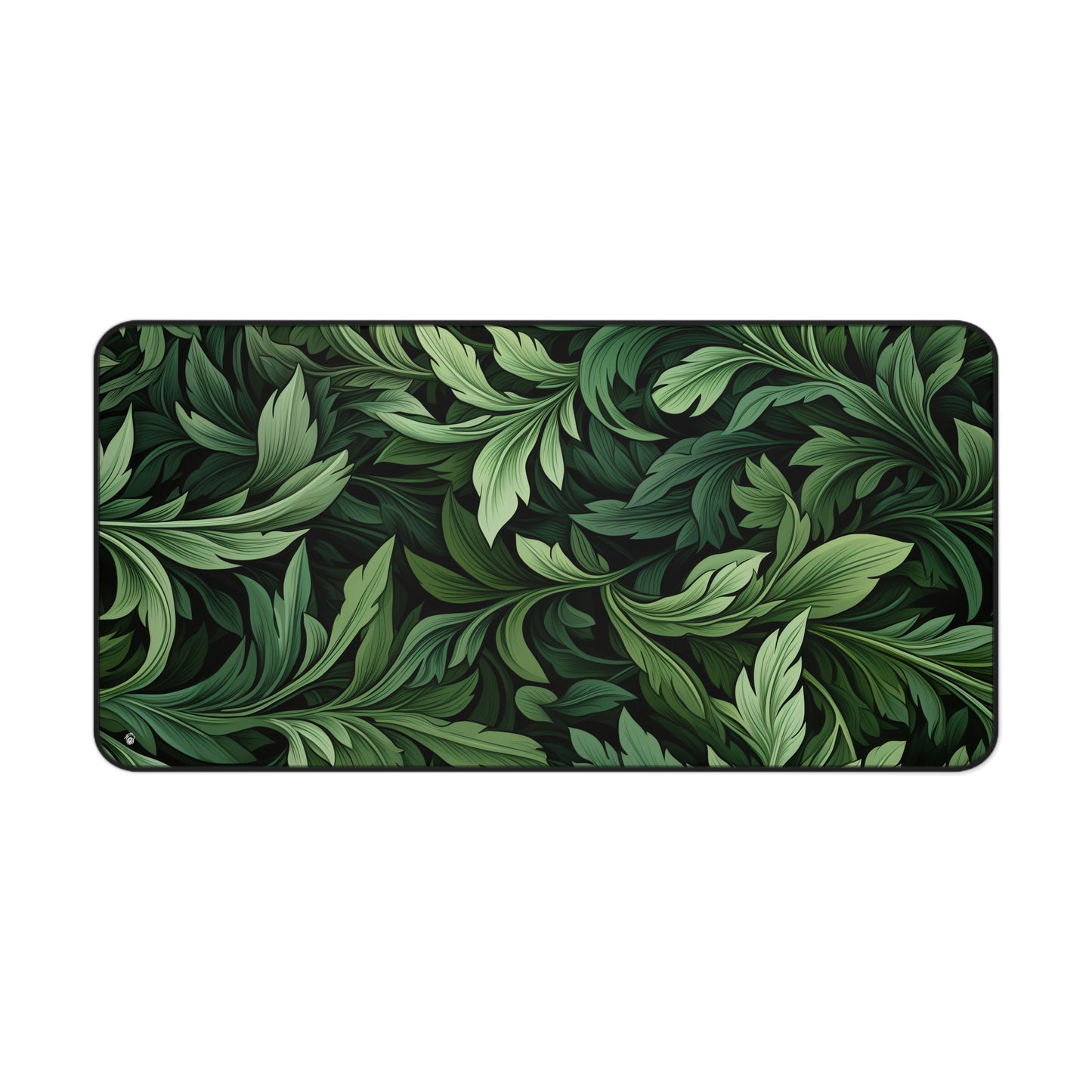 Vintage Leaves Green Floral XXL Mouse Pad