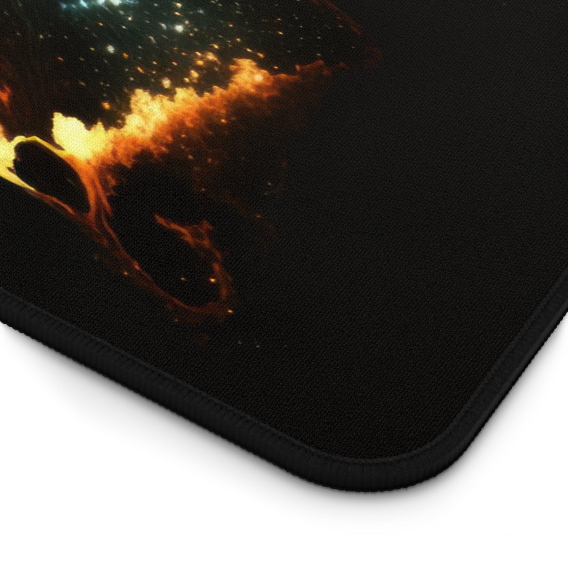 Galactic Butterfly Illustration xxl mouse pad of size 15 by 31 inches with a white background