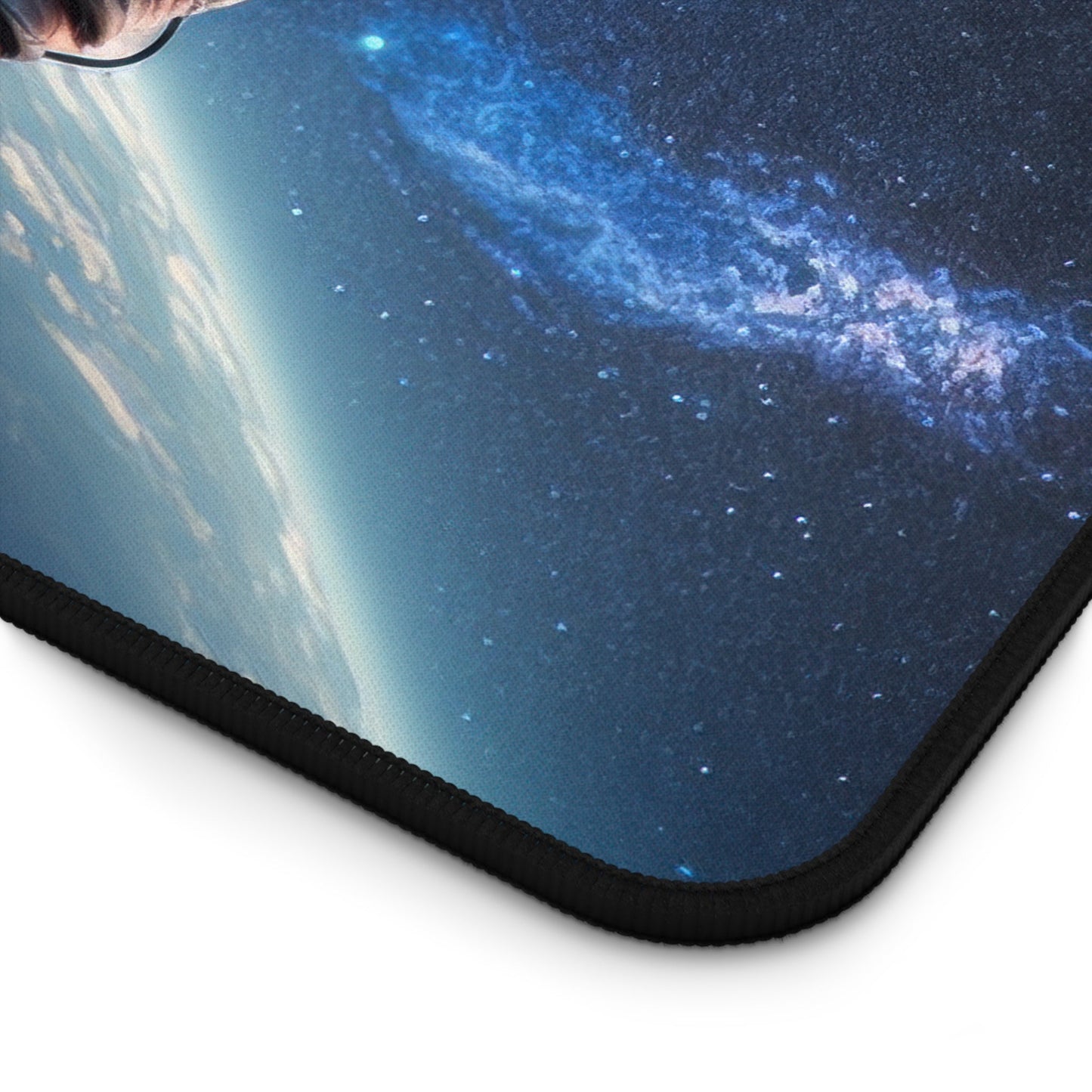 Close-up view of the front of the Starry Sky Astronaut Exploration xxl mouse pad