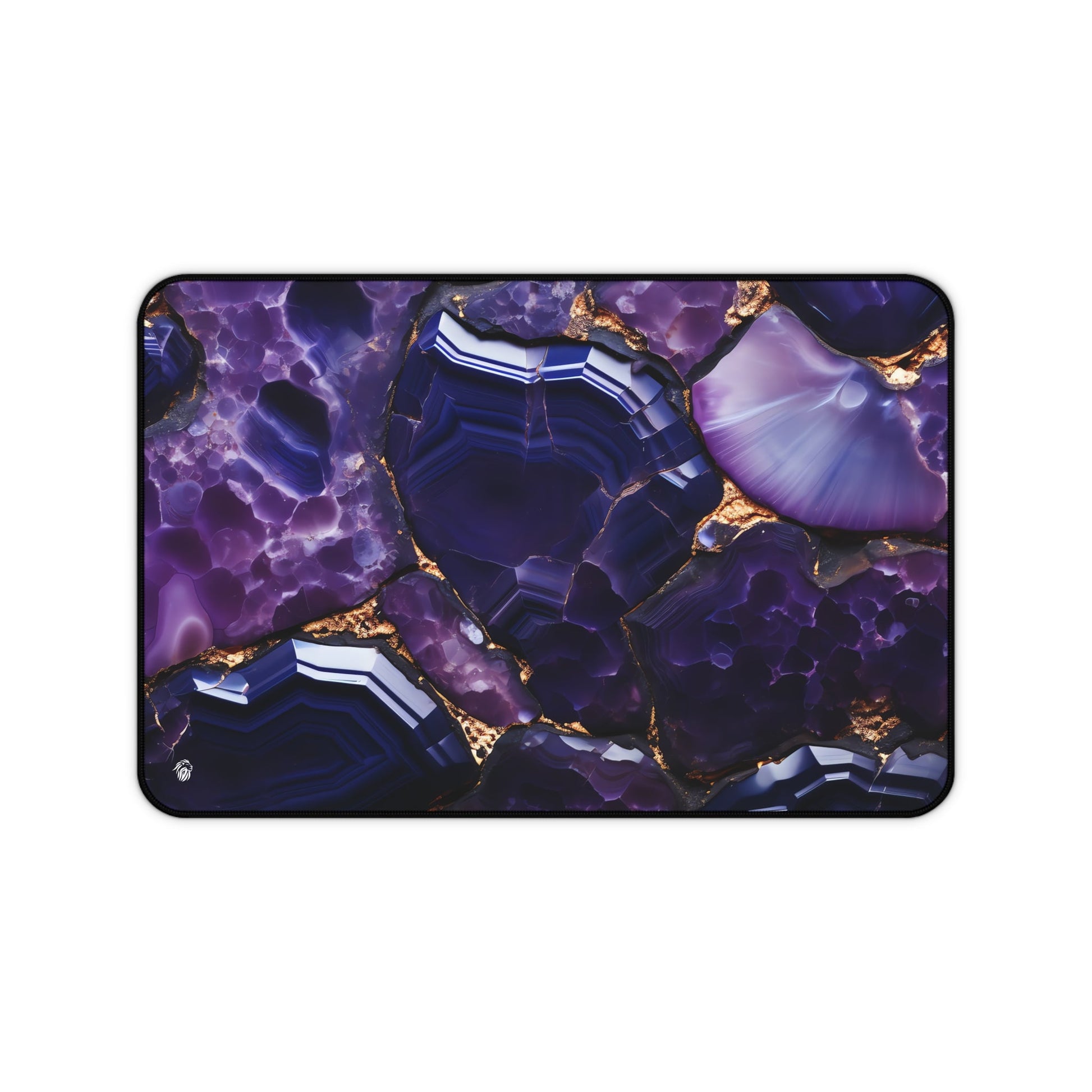 Purple Geode Pattern xxl mouse pad of size 12 by 18 inches with a white background