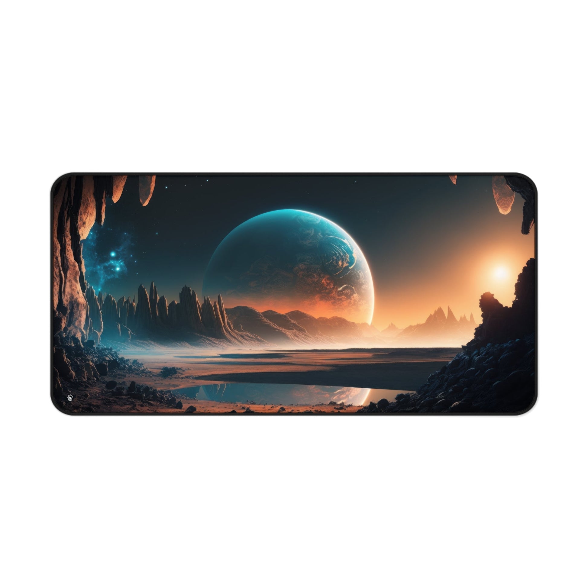 Close-up view of the front of the Extraterrestrial Landscape, Galactic Imagery xxl mouse pad