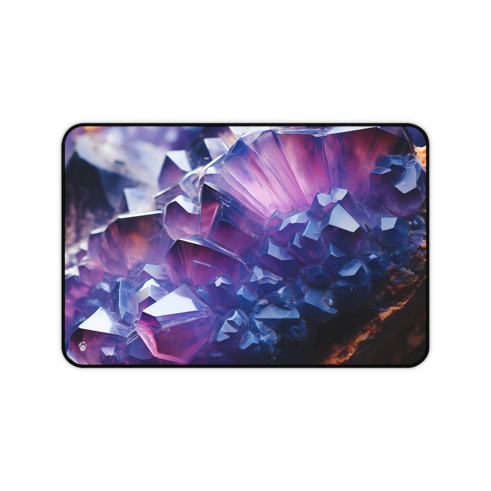 Vibrant Purple Geode Pattern xxl mouse pad of size 12 by 18 inches with a white background