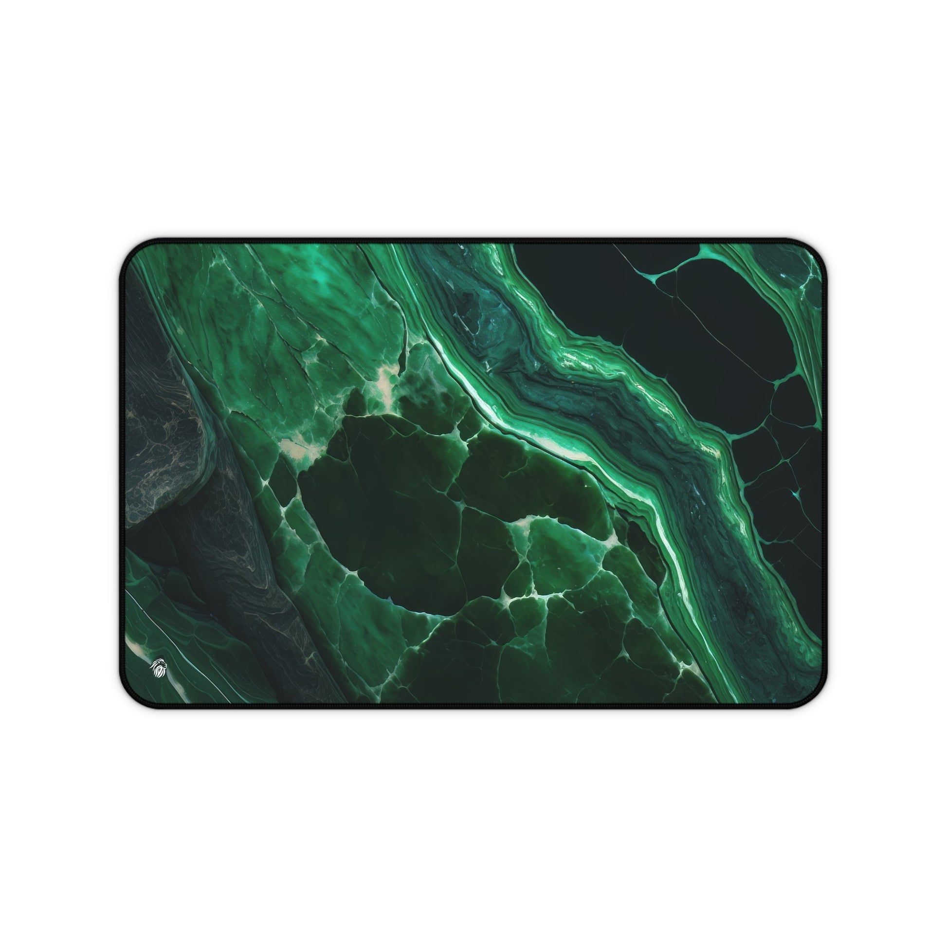 Elegant Emerald Green Marble xxl mouse pad of size 12 by 18 inches with a white background