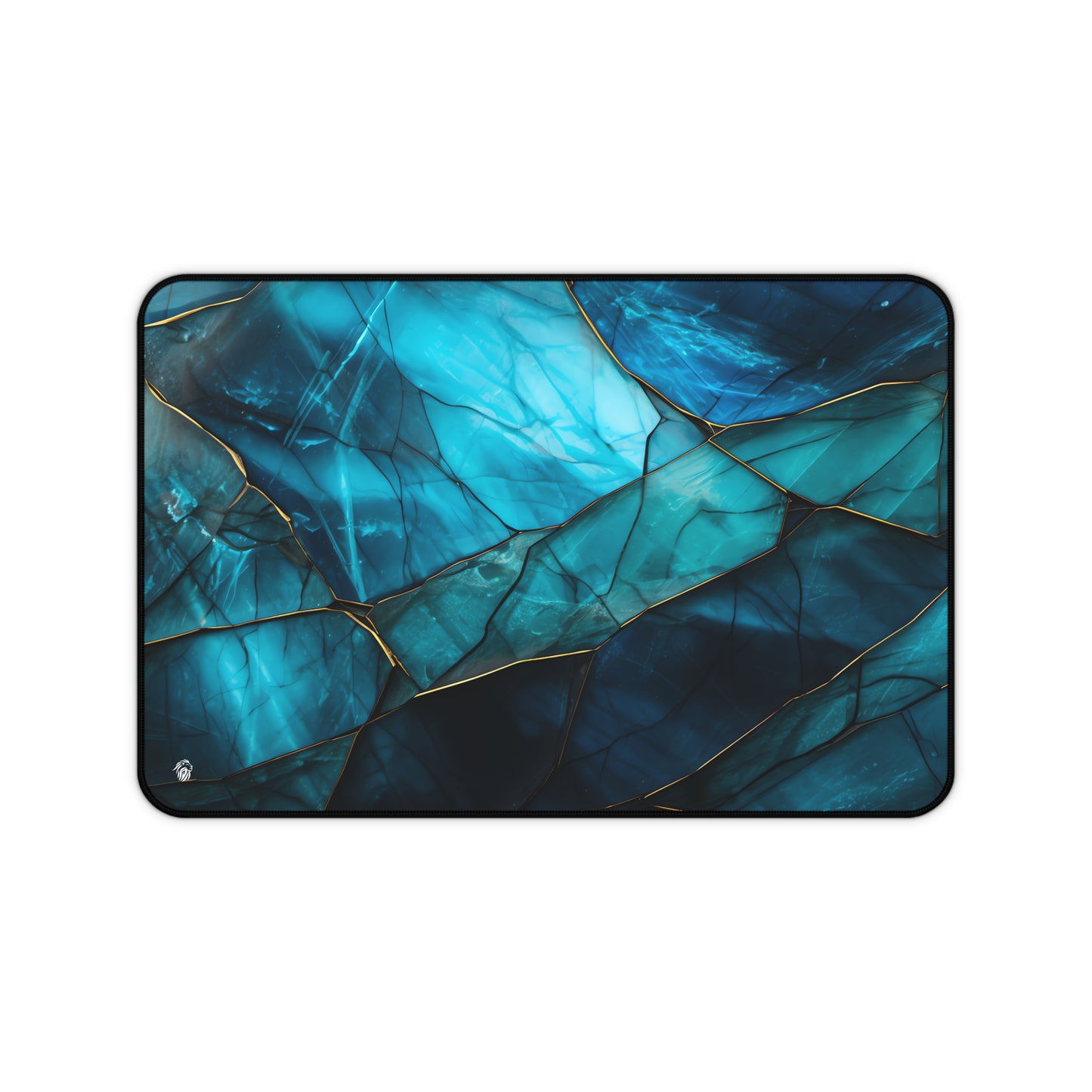 Turquoise Gemstone Geode Blue XXL Mouse Pad