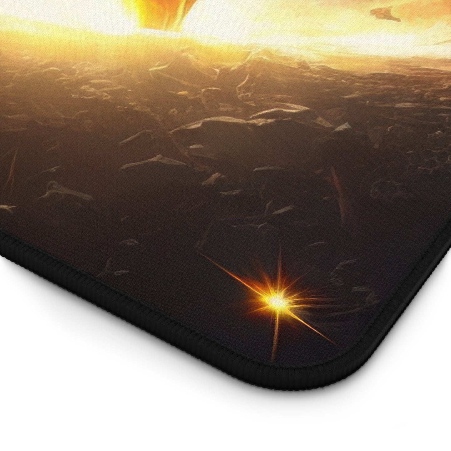 Close-up view of the front of the Cosmic Explosion, Starry Sky xxl mouse pad