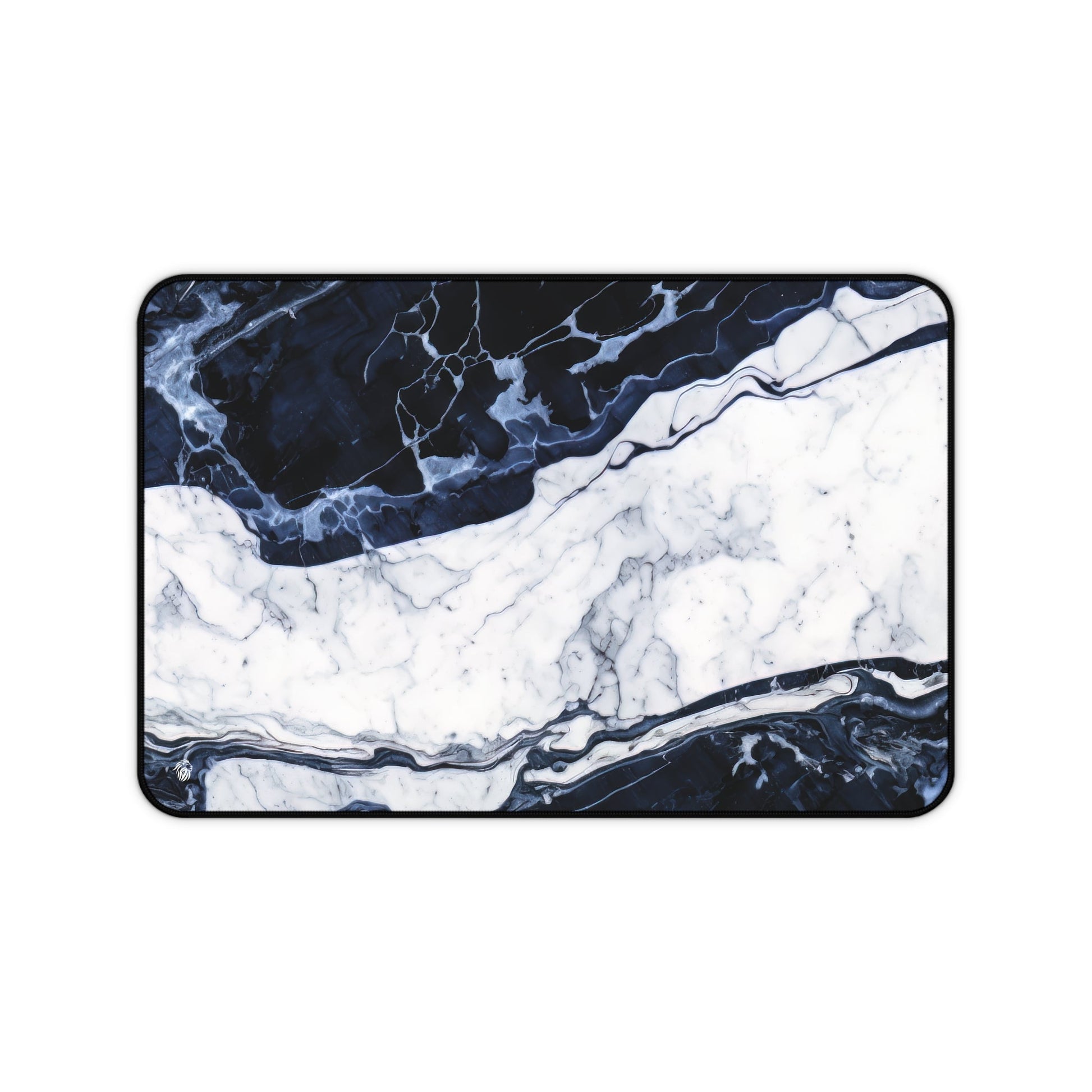 Deep Blue Marbled Appearance xxl mouse pad of size 12 by 18 inches with a white background