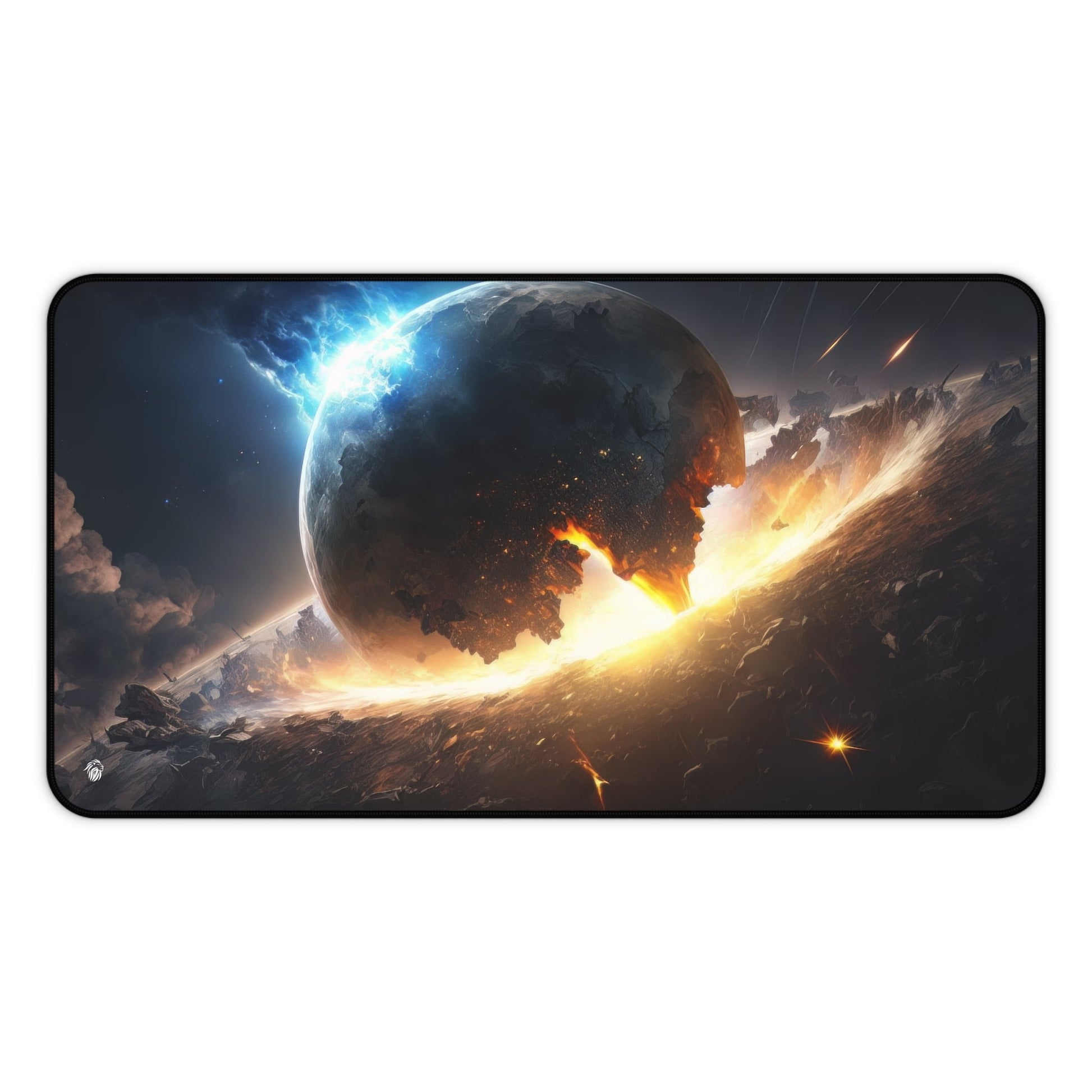 Cosmic Explosion, Starry Sky xxl mouse pad of size 12 by 22 inches with a white background