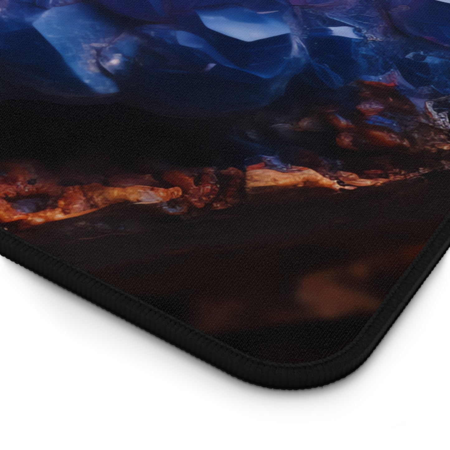 Close-up view of the front of the Vibrant Purple Geode Pattern xxl mouse pad