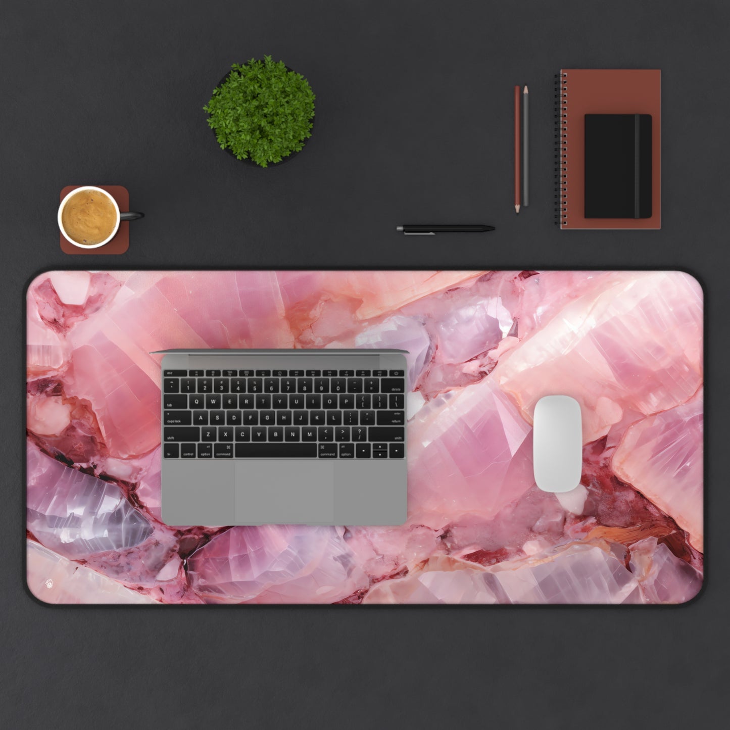 Morganite Slab Geode Pink XXL Mouse Pad