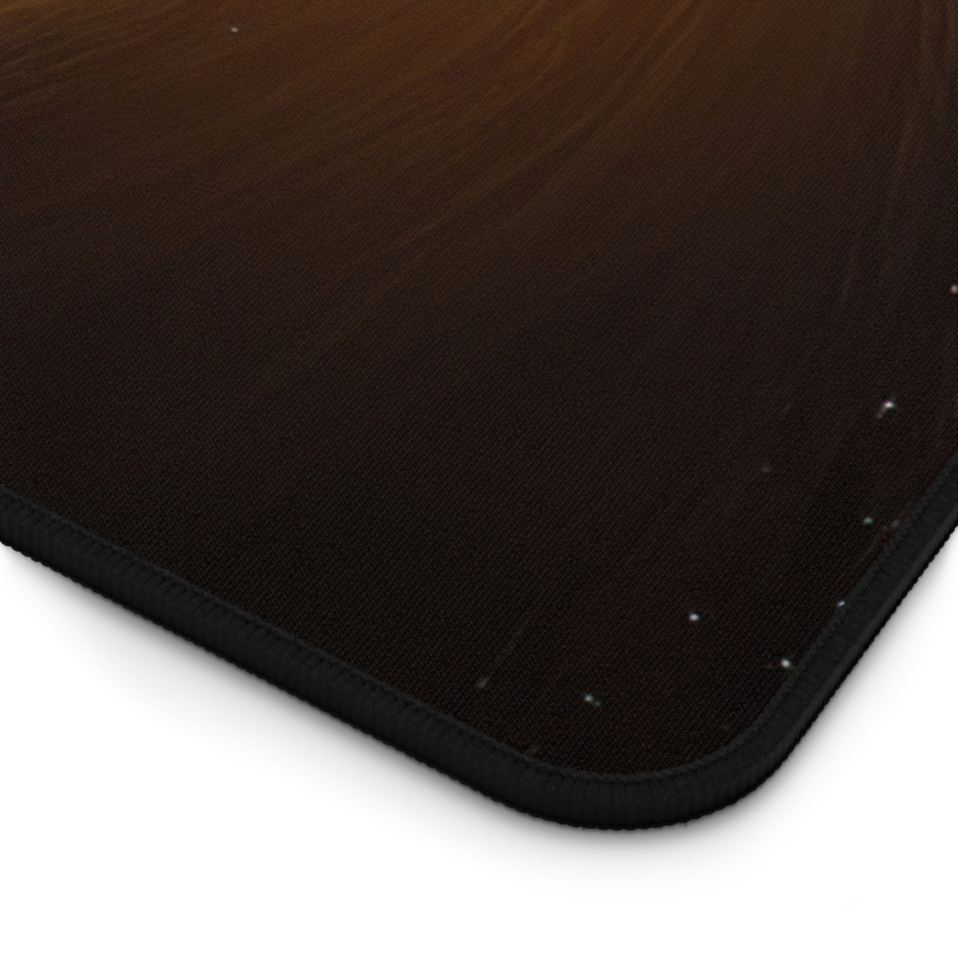 Close-up view of the front of the Galactic Black Hole Imagery xxl mouse pad