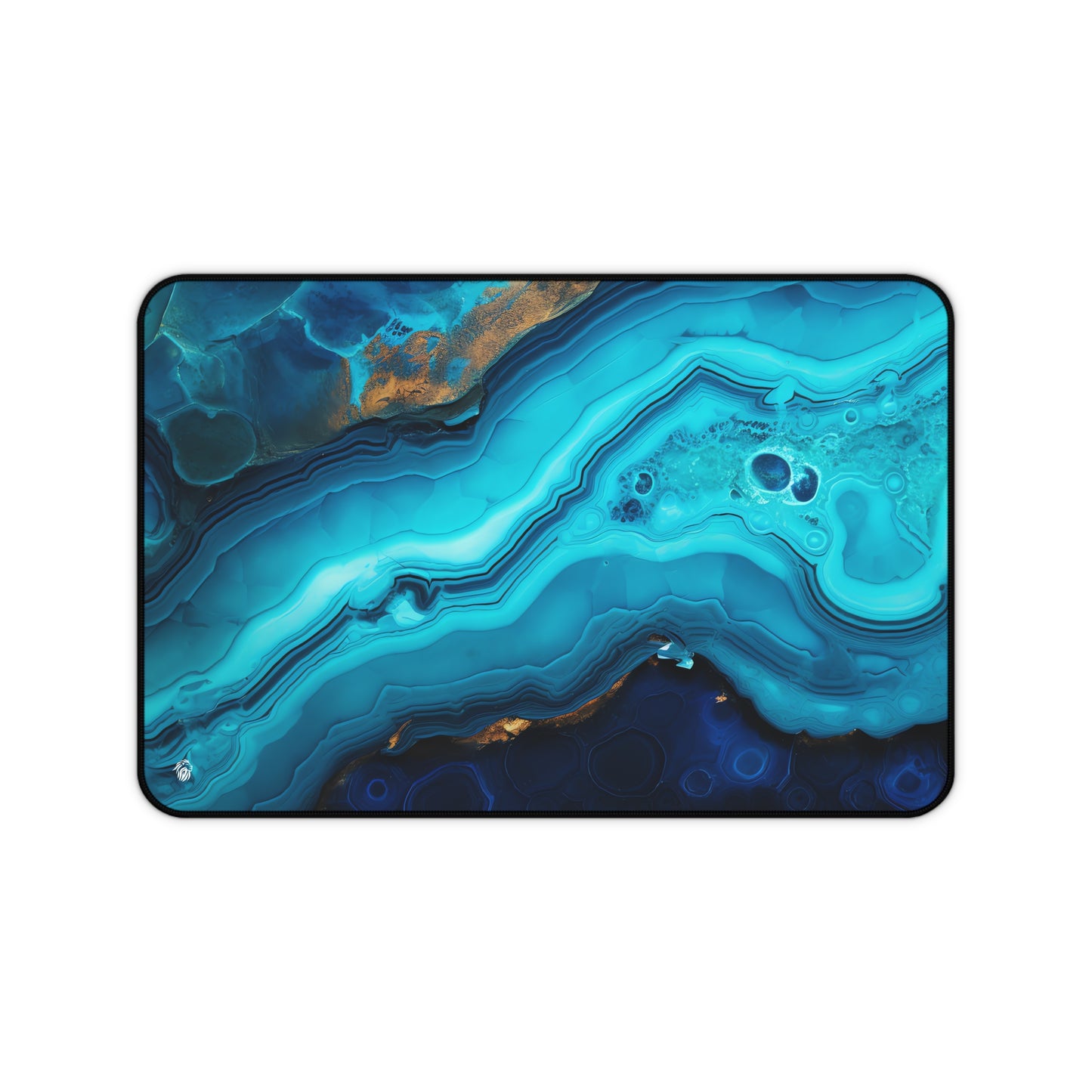 Turquoise Geode Blue XXL Mouse Pad