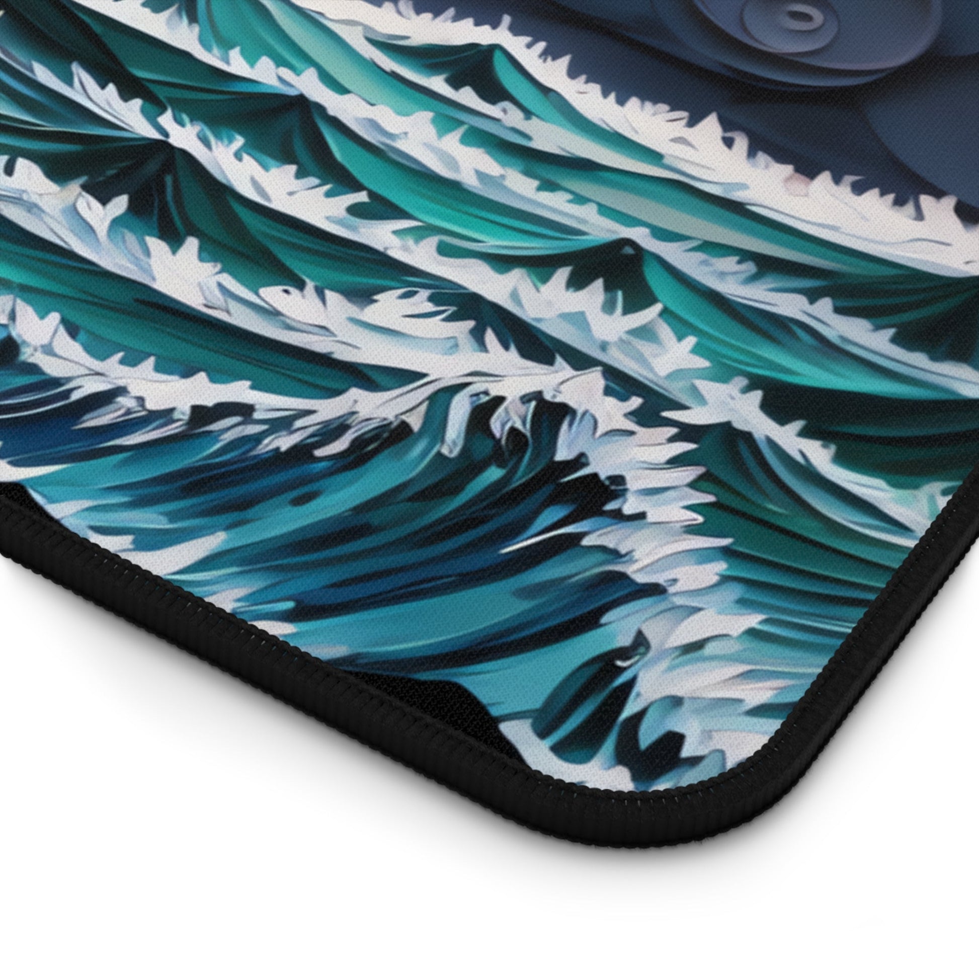 Close-up view of the front of the Sunset, Lighthouse, Ocean View xxl mouse pad