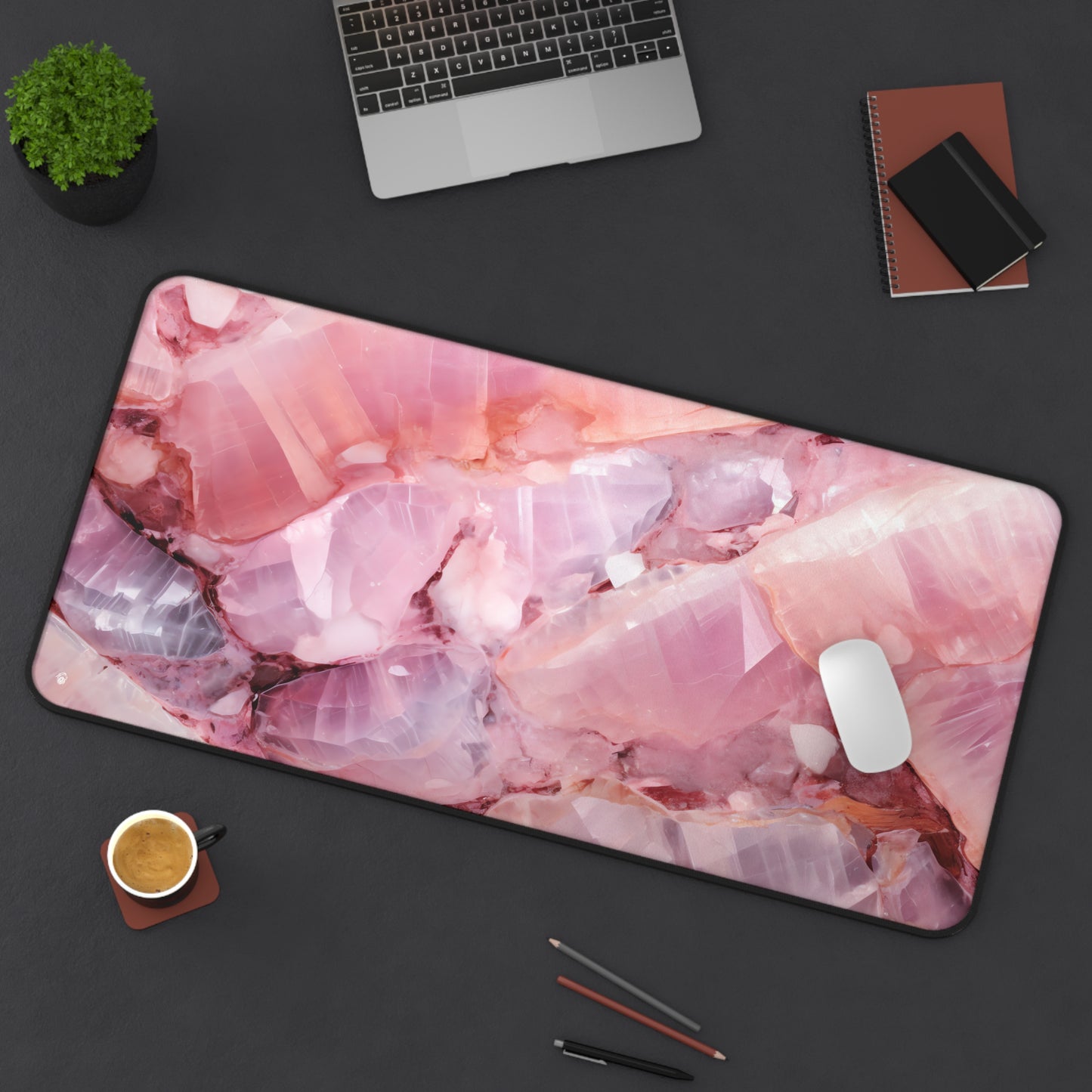 Morganite Slab Geode Pink XXL Mouse Pad