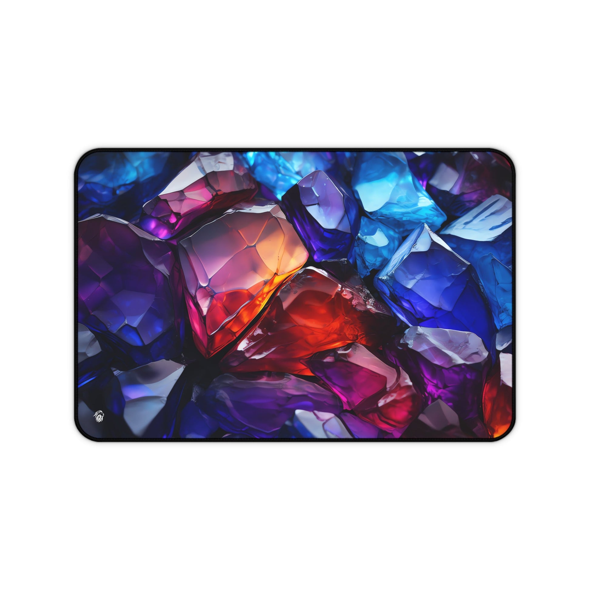 Vibrant Crystal Geode Pattern xxl mouse pad of size 12 by 18 inches with a white background