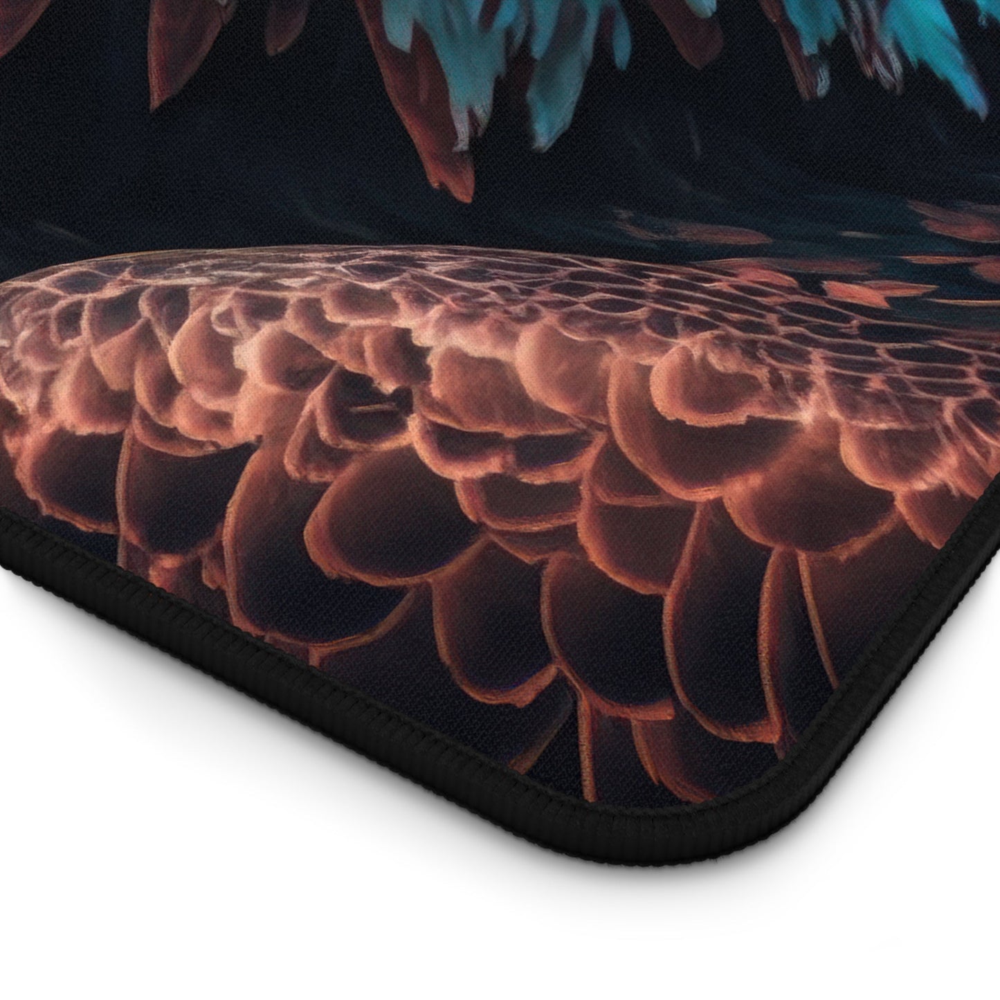 Close-up view of the front of the Majestic Bald Eagle Visual xxl mouse pad