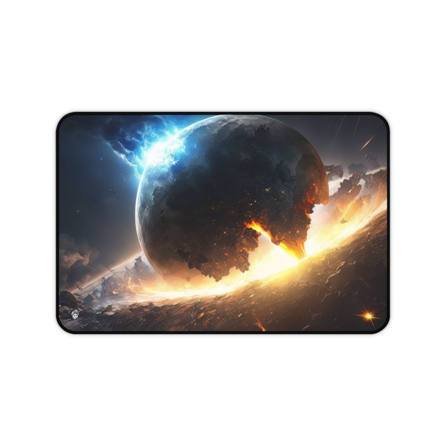 Cosmic Explosion, Starry Sky xxl mouse pad of size 12 by 18 inches with a white background