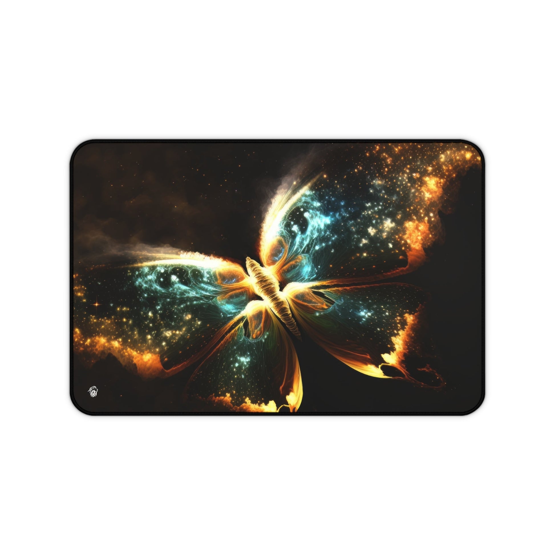 Galactic Butterfly Illustration xxl mouse pad of size 12 by 18 inches with a white background