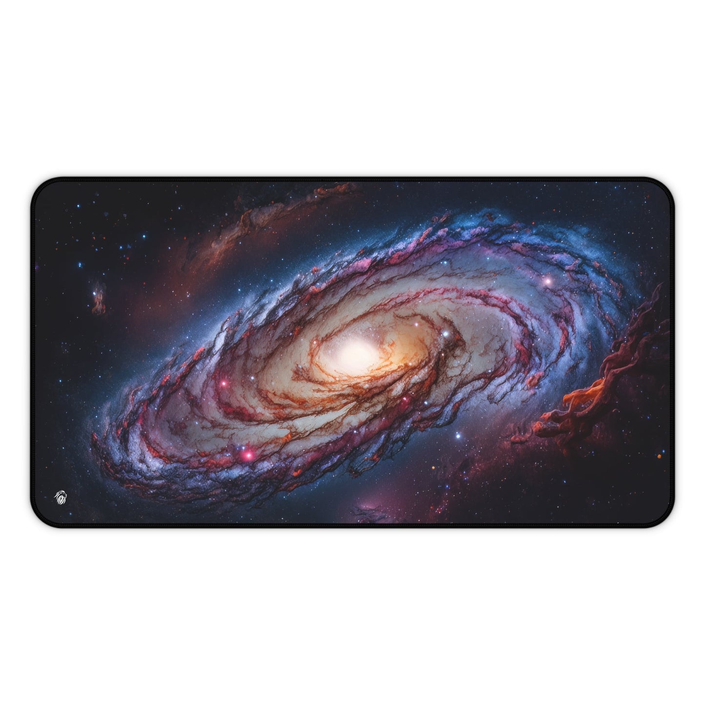 Starry Night Sky Imagery xxl mouse pad of size 12 by 22 inches with a white background