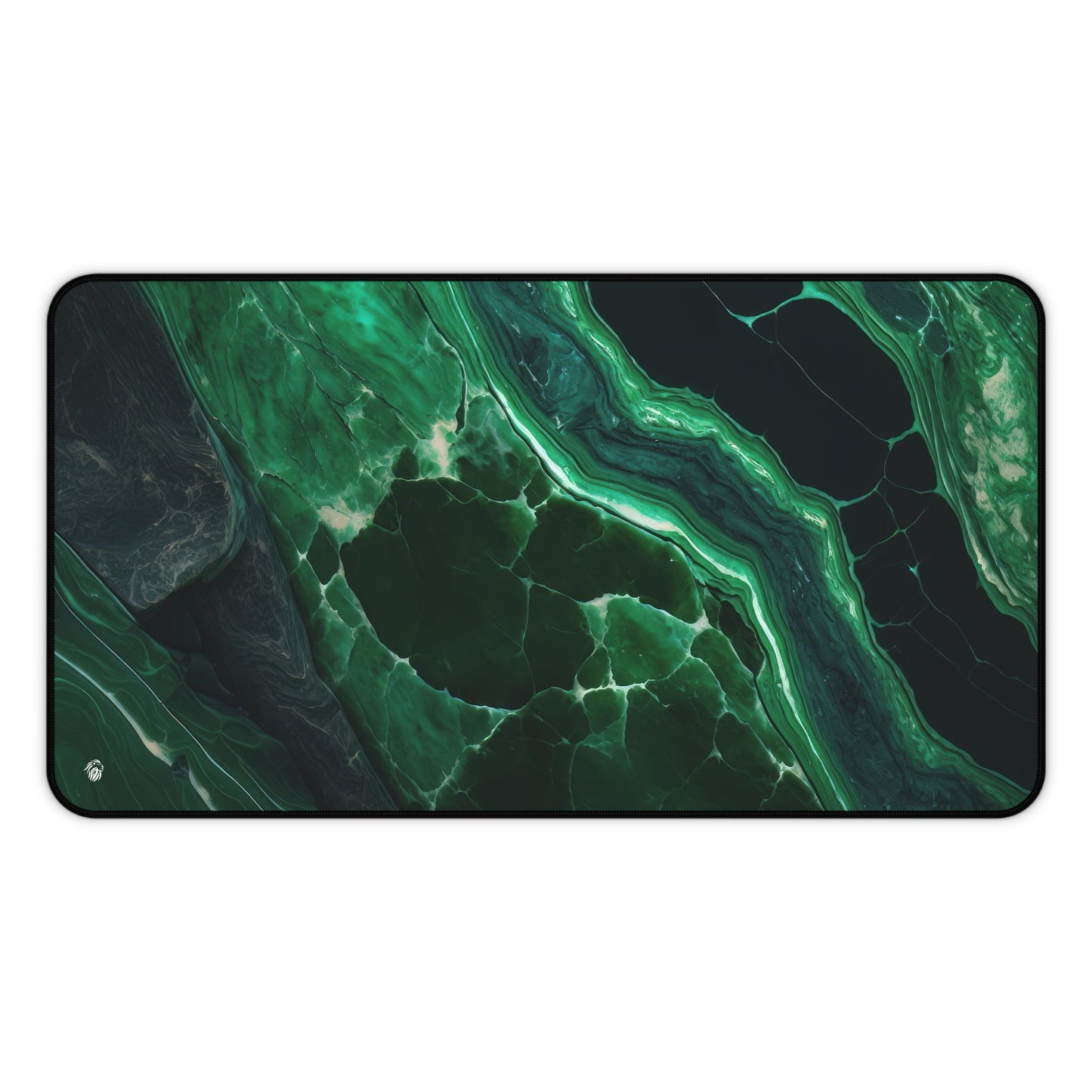 Elegant Emerald Green Marble xxl mouse pad of size 12 by 22 inches with a white background