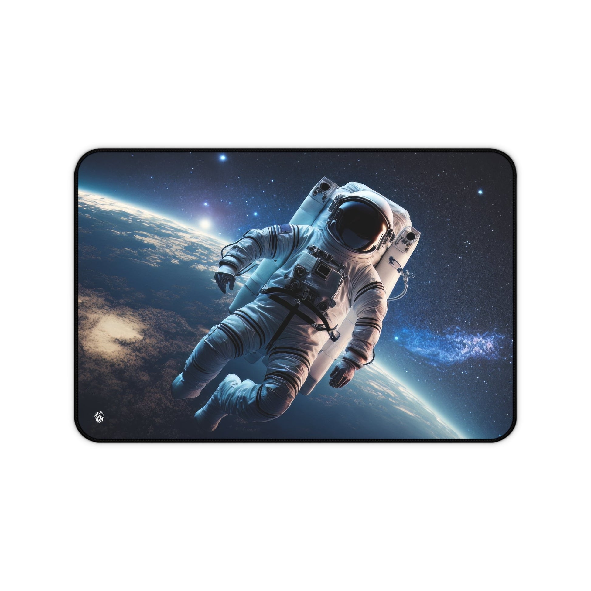 Starry Sky Astronaut Exploration xxl mouse pad of size 12 by 18 inches with a white background