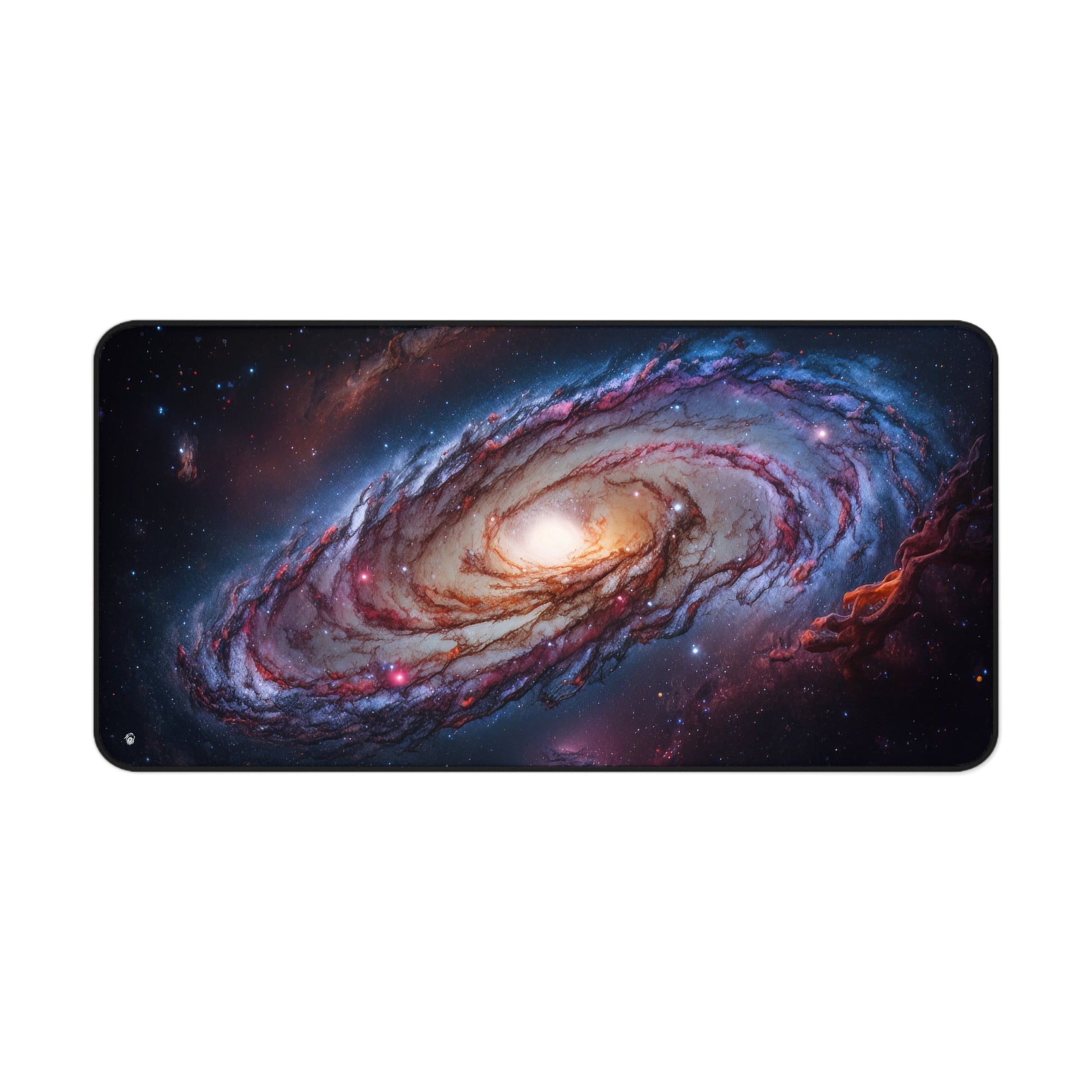 Close-up view of the front of the Starry Night Sky Imagery xxl mouse pad