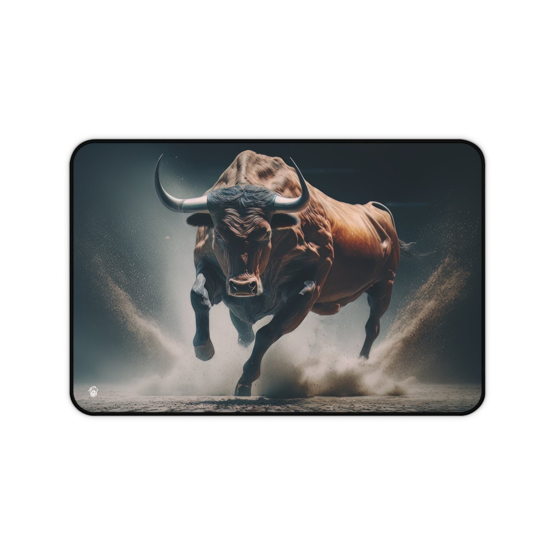 Vibrant, Dynamic Bull Illustration xxl mouse pad of size 12 by 18 inches with a white background