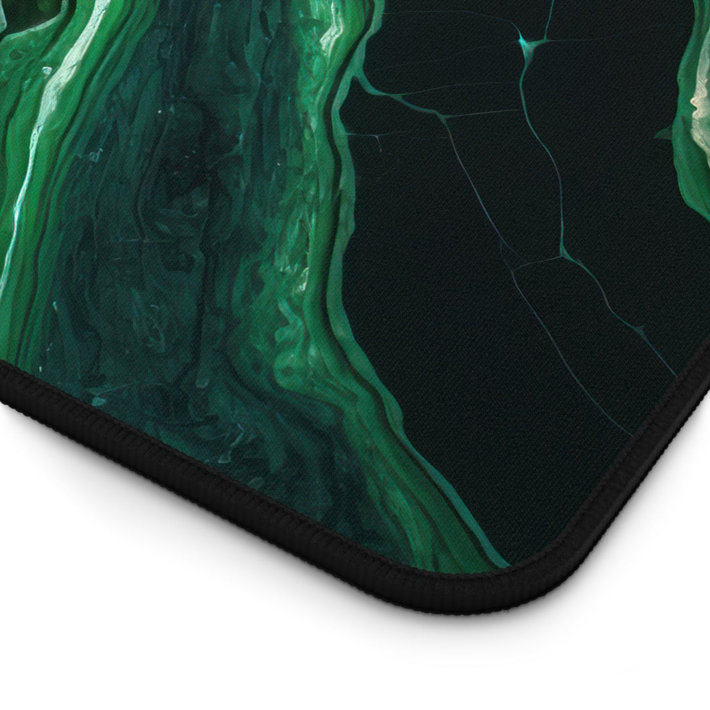 Elegant Emerald Green Marble xxl mouse pad of size 15 by 31 inches with a white background