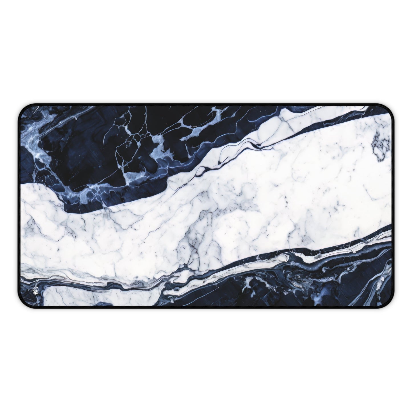 Deep Blue Marbled Appearance xxl mouse pad of size 12 by 22 inches with a white background