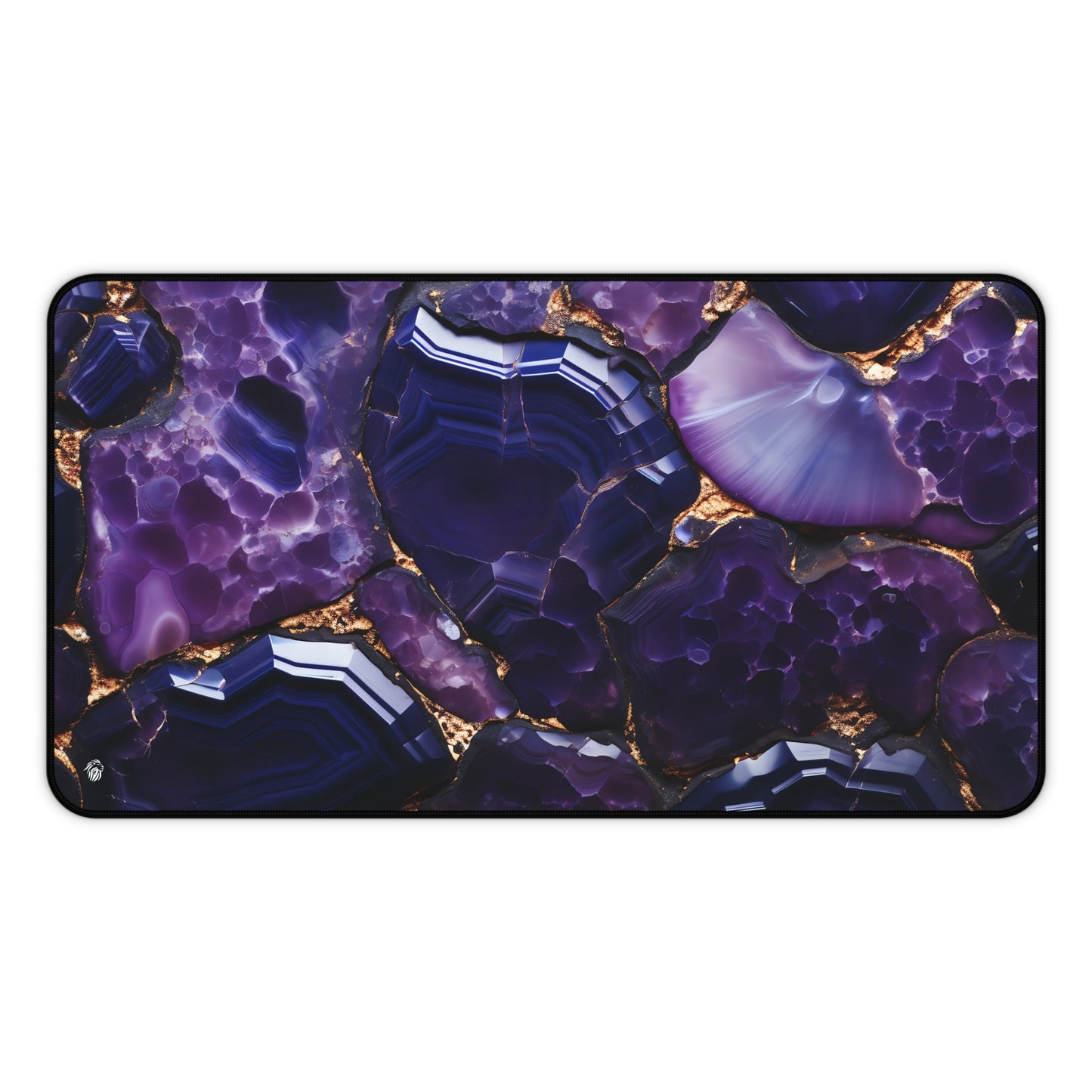 Purple Geode Pattern xxl mouse pad of size 12 by 22 inches with a white background